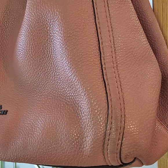 Coach Turnlock Edie Dusty Rose Pebble Leather Shoulder Bag 36855 - Picture 6 of 6